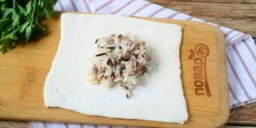 пирожки с мясом и диким рисом