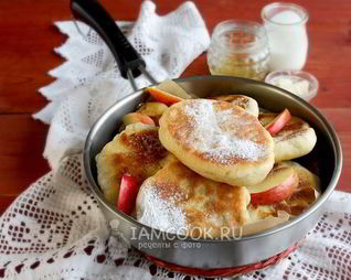 Пирожки с яблоками на кефире
