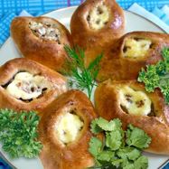 Рецепт Пирожков Свиха с сыром и мясом