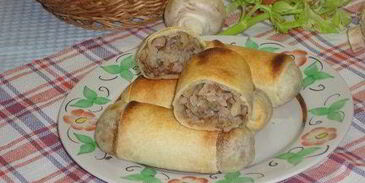 постные пирожки с гречкой и грибами