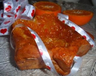 Бананово-творожные пирожные с мандариновыми цукатами