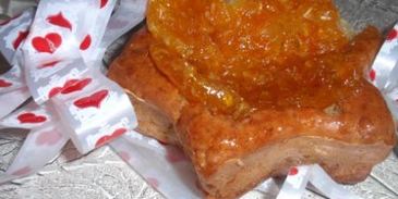 бананово-творожные пирожные с мандариновыми цукатами