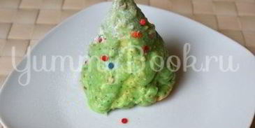 бисквитные пирожные елочки