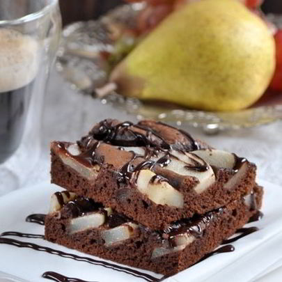 Брауни с грушей