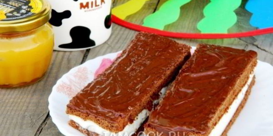 Рецепт пирожного киндер молочный ломтик