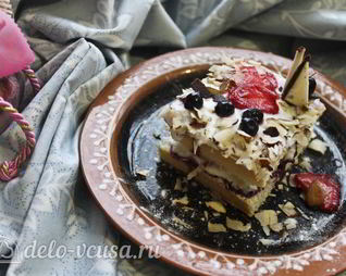 Пирожные с творожным кремом