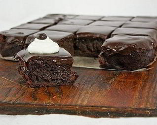 Шоколадно-кофейные брауни с помадкой