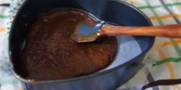 шоколадный брауни с творогом и вишней