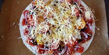 быстрая пицца в духовке