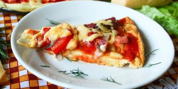 быстрая пицца в микроволновке с сыром