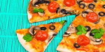 легкая пицца с хрустящей корочкой