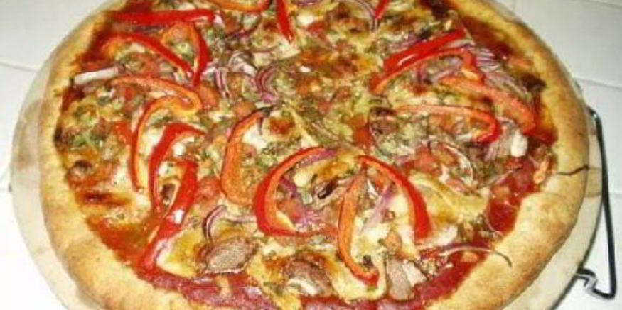 Рецепт овощной пиццы с сыром моцарелла