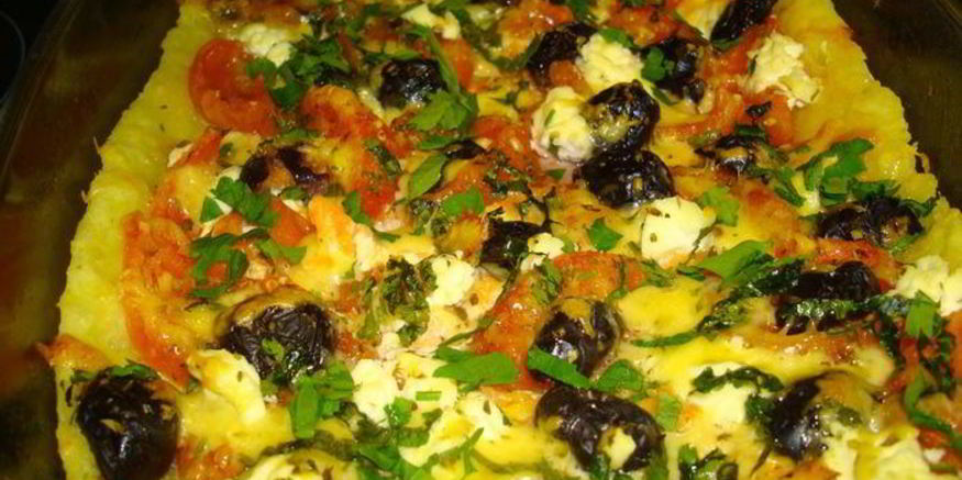 Рецепт пиццы из картофеля с оливками