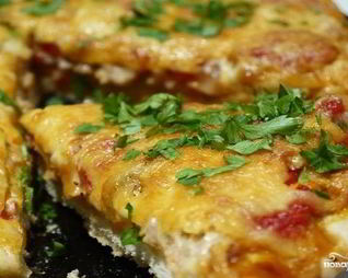 Пицца из куриного фарша