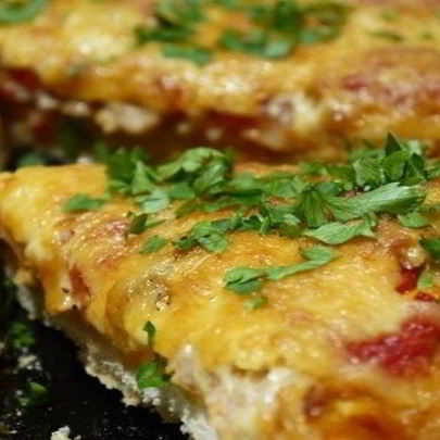 Пицца из куриного фарша