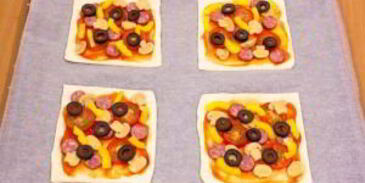 пицца из слоеного теста