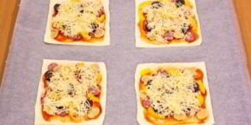 пицца из слоеного теста