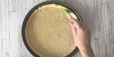 пицца карбонара с беконом