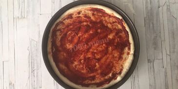 пицца карбонара с беконом