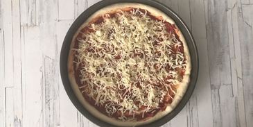 пицца карбонара с беконом