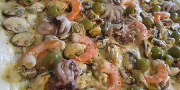 пицца морские жители в сыре