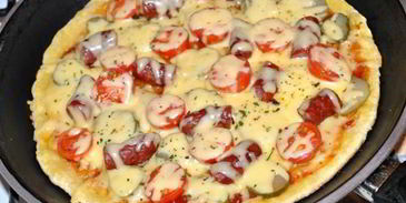 пицца на сковороде
