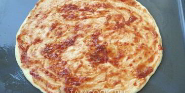 пицца с грибами и колбасой