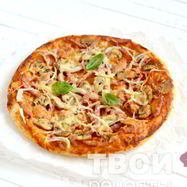 Рецепт Пиццы с ветчиной и грибами