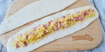 плетеная пицца с начинкой