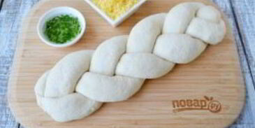 плетеная пицца с начинкой