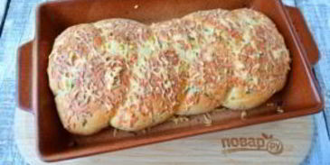 плетеная пицца с начинкой