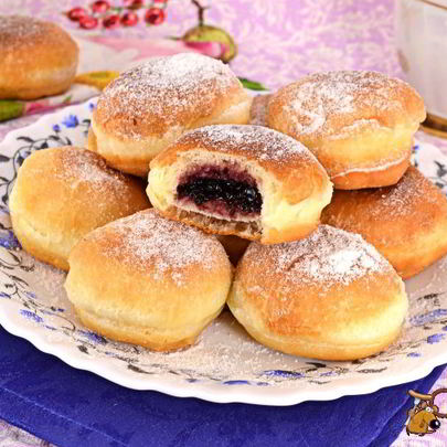 Дрожжевые пончики с начинкой