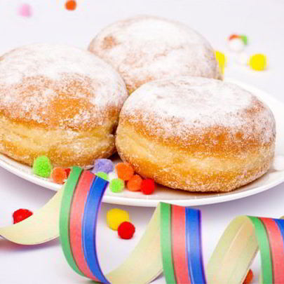 Пончики с сахарной пудрой