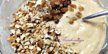 чайная коврижка с изюмом и орехами в мультиварке