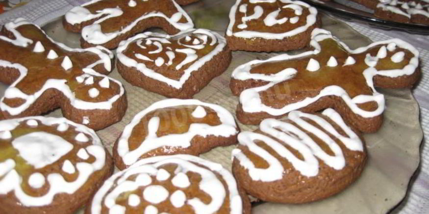 Рецепт новогодних имбирных пряников с глазурью