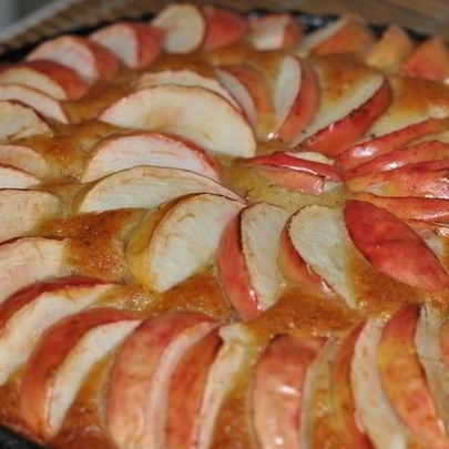 Постная коврижка с яблоками