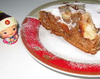 Постная яблочная коврижка