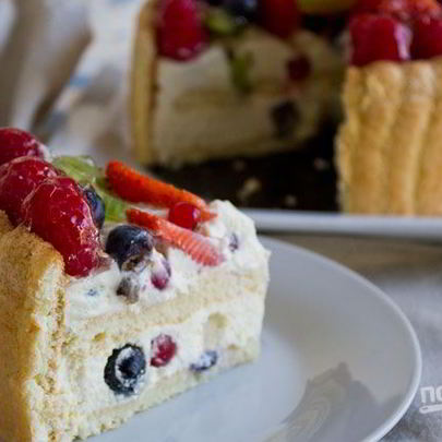 Бисквитная шарлотка