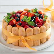 Рецепт Изысканной шарлотки с манго и заварным кремом