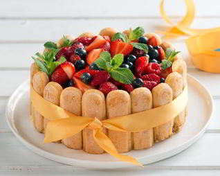 Изысканная шарлотка с манго и заварным кремом