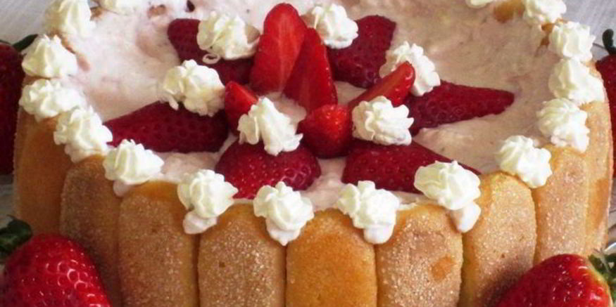 Рецепт клубнично-творожной шарлотка