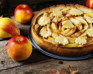 Шарлотка с грушами