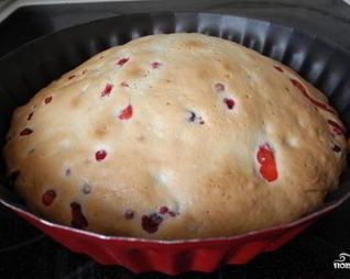 Шарлотка с клюквой