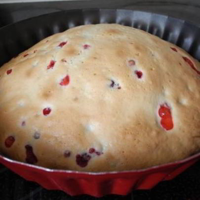 Шарлотка с клюквой