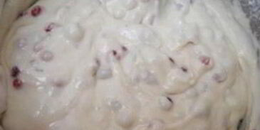 шарлотка с клюквой