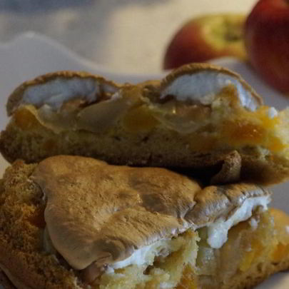 Шарлотка с курагой