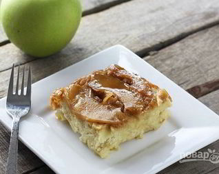 Шарлотка яблочно-творожная