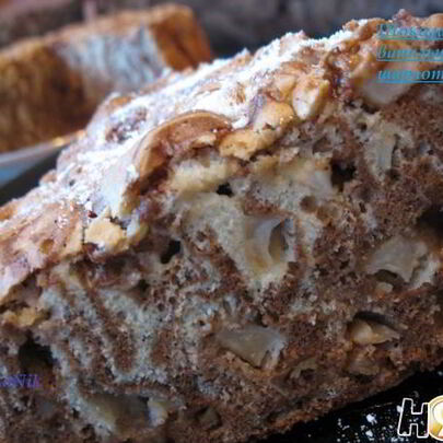 Шоколадно-ванильная шарлотка