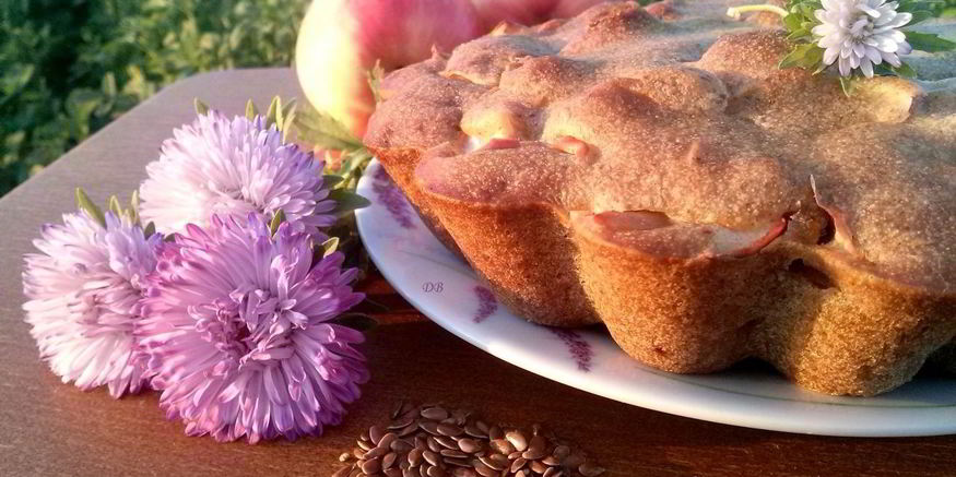 Рецепт вегетарианской шарлотки без яиц