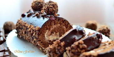 шоколадно-трюфельный рулет